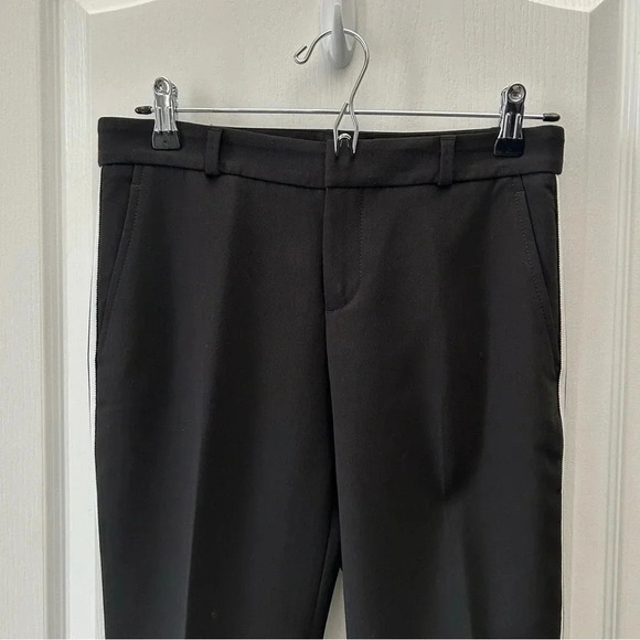 Banana Republic Avery Straight Fit Ankle Pants Tailored Cropped Black White 0 - Picture 6 of 16